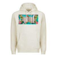 Oatmeal Heather western floral  license plate template Premium Hoodie - BarkalooDesign