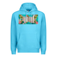 Ocean Blue western floral  license plate template Premium Hoodie - BarkalooDesign