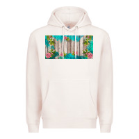 Pale Pink western floral  license plate template Premium Hoodie - BarkalooDesign