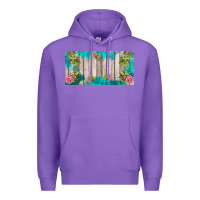 Purple western floral  license plate template Premium Hoodie - BarkalooDesign