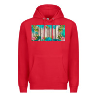 Red western floral  license plate template Premium Hoodie - BarkalooDesign