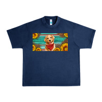 Navy golden retriever license plate Urban Heavy Tee - Artiststas