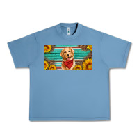 Pebble Blue golden retriever license plate Urban Heavy Tee - Artiststas