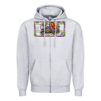 Heather Grey Mardi Gras Truck And Fleur De Lis Crawfish Zipper Hoodie - RanaPortraitStore