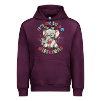 Mauve Wine it's ok to be different Urban Hoodie - MaliasSmallBusiness