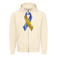 Sandshell down syndrome ribbon softball Zipper Hoodie - texasbilliewilder