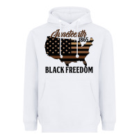 White juneteenth 1865 black freedom Heavyweight Hoodie - HRA Design Shop