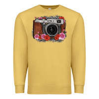 Antique Gold rose grey leopard vintage camera Premium Sweatshirt - FaDigitalArtStudio
