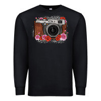 Black rose grey leopard vintage camera Premium Sweatshirt - FaDigitalArtStudio