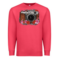 Cardinal rose grey leopard vintage camera Premium Sweatshirt - FaDigitalArtStudio