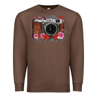 Chestnut rose grey leopard vintage camera Premium Sweatshirt - FaDigitalArtStudio
