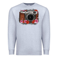 Heather Grey rose grey leopard vintage camera Premium Sweatshirt - FaDigitalArtStudio