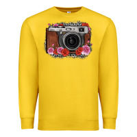 Lemon rose grey leopard vintage camera Premium Sweatshirt - FaDigitalArtStudio