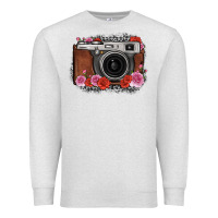 Oatmeal Heather rose grey leopard vintage camera Premium Sweatshirt - FaDigitalArtStudio