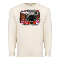 Rose Grey Leopard Vintage Camera Premium Sweatshirt | Teevron