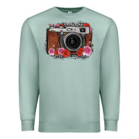 Seafoam rose grey leopard vintage camera Premium Sweatshirt - FaDigitalArtStudio