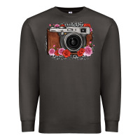 Smoke rose grey leopard vintage camera Premium Sweatshirt - FaDigitalArtStudio