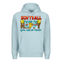 Blue Mist Softball Makes Me Happy You, Not So Much Premium Hoodie - LillyAllenDesigns