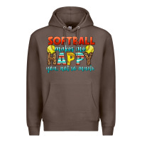 Coffee Softball Makes Me Happy You, Not So Much Premium Hoodie - LillyAllenDesigns