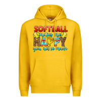 Lemon Softball Makes Me Happy You, Not So Much Premium Hoodie - LillyAllenDesigns