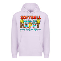 Lilac Softball Makes Me Happy You, Not So Much Premium Hoodie - LillyAllenDesigns