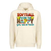 Sandshell Softball Makes Me Happy You, Not So Much Premium Hoodie - LillyAllenDesigns