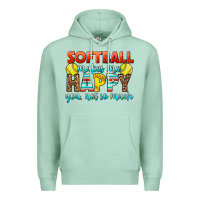 Seafoam Softball Makes Me Happy You, Not So Much Premium Hoodie - LillyAllenDesigns