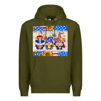 Army Green American gnomes Premium Hoodie - AdoDesignShop