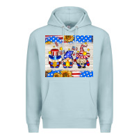 Blue Mist American gnomes Premium Hoodie - AdoDesignShop
