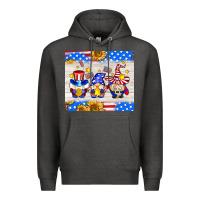 Charcoal Heather American gnomes Premium Hoodie - AdoDesignShop