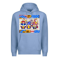 Colony Blue American gnomes Premium Hoodie - AdoDesignShop