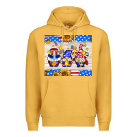 Mustard American gnomes Premium Hoodie - AdoDesignShop