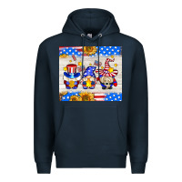 Navy American gnomes Premium Hoodie - AdoDesignShop