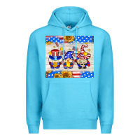 Ocean Blue American gnomes Premium Hoodie - AdoDesignShop