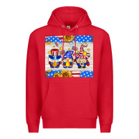 Red American gnomes Premium Hoodie - AdoDesignShop