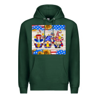 Sports Green American gnomes Premium Hoodie - AdoDesignShop