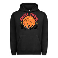 Pigment Black small town big spirit Urban Hoodie - MaliasSmallBusiness