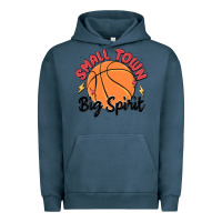 Pigment Midnight Navy small town big spirit Urban Hoodie - MaliasSmallBusiness