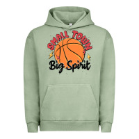 Pigment Oil Green small town big spirit Urban Hoodie - MaliasSmallBusiness