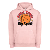 Pigment Salmon small town big spirit Urban Hoodie - MaliasSmallBusiness