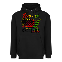 Black free ish since 1865 Heavyweight Hoodie - HRA Design Shop