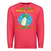Cardinal our first father's day together and baby bottle Premium Sweatshirt - HRA Design Shop