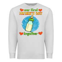Dove Grey our first father's day together and baby bottle Premium Sweatshirt - HRA Design Shop