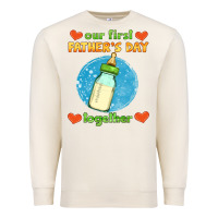 Sandshell our first father's day together and baby bottle Premium Sweatshirt - HRA Design Shop