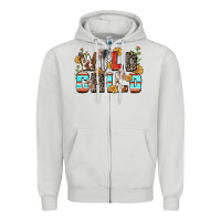 Dove Grey wild child Zipper Hoodie - Zillion Design Studio