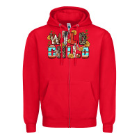 Red wild child Zipper Hoodie - Zillion Design Studio