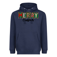 Navy Merry Christmas Heavyweight Hoodie - CowhideDigitalArt