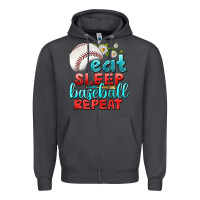 Smoke eat sleep baseball repeat Zipper Hoodie - texasbilliewilder