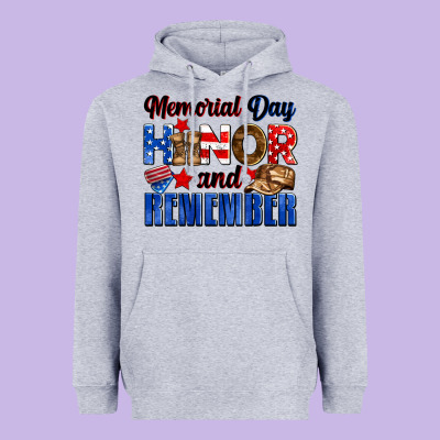 Memorial Day Honor And Remember Heavyweight Hoodie Designed By Neo Western