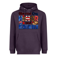 Plum Memorial day honor and remember Heavyweight Hoodie - Neo Western